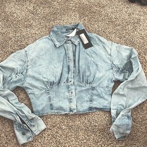 NASTY GAL denim corset top